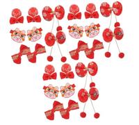 BESTonZON Pz Fermaglio con nappa rossa barrette hair clip party fermagli per per neonati fermagli per di molletta forcina per nappe fiocco di ferro rosso