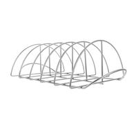 BESTonZON Rastrelliera Inossidabile per Costine BBQ Resistente all Usura per Grigliate Design per Leggera e Facile da Trasportare