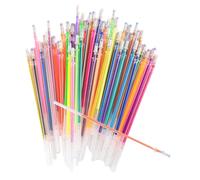 BESTonZON Ricariche per Penne a Inchiostro Gel Punta Fine 48 Pezzi Multicolore Glitter e Pastello Forniture per Ufficio e Scuola Ricariche Riutilizzabili per Penne da Scrittura Quotidiana