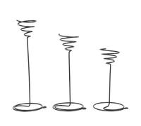 BESTonZON Scaffale Floreale a Vite in Metallo Nero, 3 Pezzi | Espositore da Interno per Fiori e Piccole Succulente, Design Moderno Retrò, Base Salvaspazio