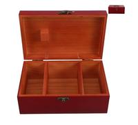 BESTonZON Scatola di Legno per Kit da Cucito con 3 Scomparti e Coperchio a Scatto, Organizer Vintage Portatile per Aghi, Fili e Accessori da Cucito, Custodia Antipolvere per Uso Artigianale