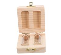 BESTonZON Scatola Per Ricordi Con Bottiglie Trasparenti Per Conservazione Capelli Fetali e Cordone Ombelicale Organizer Sicuro in Legno Con Slot Custodisci Souvenir Di Latte e Capelli Ragazz