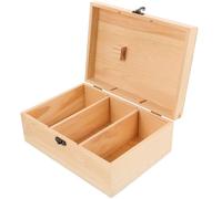 BESTonZON Scatola Porta Spilli in Legno Coperchio, Portautensili da Cucito Resistente e Custodia Interna, Organizer Compatto per Aghi e Accessori da Cucito, per Hobby e Ricamo Quotidiano