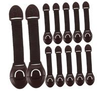 BESTonZON Serrature Sicurezza Per Ragazzo Ragazza Marrone, Set 12 Pezzi, Protezione Armadi, Cassetti e Frigorifero Senza Fori, Multifunzionale Per Casa Sicura