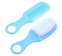 BESTonZON Set 1 Pettine e Spazzola per Massaggio Infantile Blu Setole Morbide in Pp e Tpe che Non Danneggiano i Chioma e Favoriscono la Circolazione Sanguigna per Ragazzo Ragazza