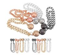 BESTonZON Set 12 Mollette Magnetiche per Abiti con Catena Fibbie Magnetiche per Orli e Maniche Fermagli in Metallo per Maglioni e Cardigan da Donna Adatte per Sciarpe e Camicie