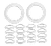 BESTonZON Set 20 Pezzi Anelli per Paralume E27 in Plastica Bianca, Adattatori Portalampada Resistenti Alte Temperature per Sostituzione Lampadari e Decorazione Interni Casa