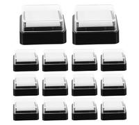 BESTonZON Set 20 Pezzi Tamponi di Inchiostro Fai da Te Vuoti 3x3 Cm Custodia, Spugna Plastica Sicura per Timbri Artigianali, Scuola e Scrapbooking