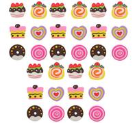 BESTonZON Set 30 Gomme da Cancellare Portatili a Forma di Dolci Gomma Decorativa Cartoon Ecocompatibile Piccola Gomma per Dessert per per Scuola Ufficio e Casa