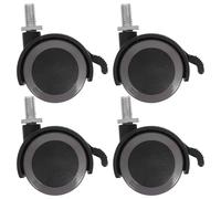 BESTonZON Set 4 Pezzi Ruote Girevoli 15 Pollici per Sedie da Ufficio e Mobili Rotelle di Ricambio Vite M8X15Mm Compatibili per Tappeti e Pavimenti in Legno Capacità 60 Kg Ciascuna Uso