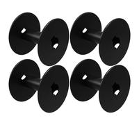 BESTonZON Set 4 Rocchetti da Ricamo in Plastica Nera Bobine di Filo Compatte e Leggere per Organizzazione e Deposito Artigianato per Cucito e Ricamo a Casa o in Laboratorio