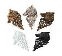 BESTonZON Set 5 Spille da Bavero da Uomo Vintage in Lega Testa di Canide Accessori Animali per Feste e Costumi Gioielli Medievali Maschili Resistenti Colore Casuale Colore Casuale