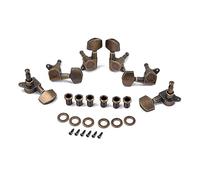BESTonZON Set 6 Pezzi Piroli per Chitarra Acustica Ingranaggio Interno Robusto e Dimensione in Bronzo Boccole e Viti per Accordatura Precisa 3l3r
