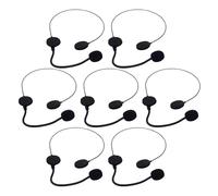 BESTonZON Set 7 Pezzi Microfoni Finti Cuffie in Plastica per Costume da Cantante e Accessori Cosplay Decorazioni per Feste e Bomboniere Accessorio Fotografico per Spettacoli e