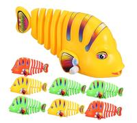 BESTonZON Set 8 Pezzi Giocattoli da Bagno a Carica a Forma di Pesce in Plastica Multicolore 14x7x6 Cm per Ragazzo Ragazza Divertenti Giochi Acquatici Vasca da Bagno