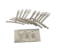 BESTonZON Set Da 10 Pezzi Di Righelli Per Liutaio Chitarra, Strumento Per Misurare Azione e Raggio Cavo Corde, Righello Resistente Calibrazioni Doppie Per Costruzione e Regolazione Strumenti a Corda