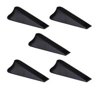 BESTonZON Set da 5 Fermaporta a Cuneo in Gomma Antiscivolo Nero Strumento Fermaporta per Casa e Ufficio Protezione Sicurezza e Blocca Porte per Pavimenti
