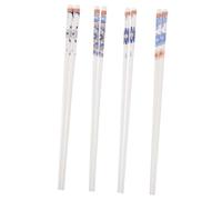 BESTonZON Set di 4 Paia di Bacchette Stili multipli Giapponesi in Riutilizzabili e , e Rispettose Dell'ambiente per Domestico Forniture da Stili multipli