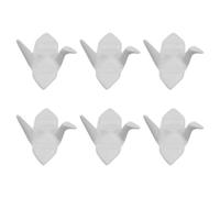 BESTonZON, Set di 6 Bastoncini in Ceramica in Stile Giapponese, Realizzati a Mano, per Gru e Bacchette, 5,5 x 5 x 3 cm, Colore: Bianco