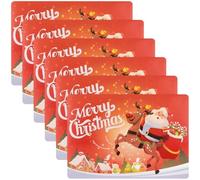 BESTonZON - Set di 6 tovagliette natalizie, resistenti al calore, impermeabili, per tavolo da pranzo (44 x 30 cm)