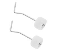 BESTonZON Set di Accessori per Batteria 2 Pezzi Battenti per Grancassa Manico in Metallo Appositamente Progettato E Martelli in Feltro per Stili Musicali Versatili