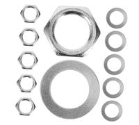 BESTonZON Set di Accessori per Chitarra Elettrica Struttura Ragionevole Potenziometro Dado e Rondella in Metallo Argento Facile Montaggio DIY per Appassionati di Chitarra