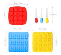 BESTONZON Set di stampi in silicone alimentare fai-da-te Stampi per fondente di