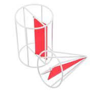 BESTonZON Set Didattico Solido 3D Cilindro e Cono in Metallo 8X12 CM Figura Base e Altezza Uguali Dimostratore Volume e Area Superficie per Scuola Elementare