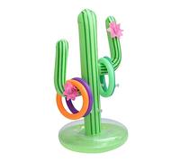 BESTonZON Set Gonfiabile Cactus Galleggiante per Piscina in PVC Resistente 1 Cactus e 4 Anelli da Lancio per Feste in Giardino, Spiaggia e Piscina