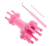 BESTonZON Set Strumento per Maglieria in Plastica con Rocchetto e Uncinetti Strumento per Tessitura Filati di Lana e Cotone Kit per Lavori Artigianali e Creazioni Fai da Te a Casa