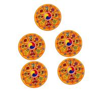 BESTonZON Sottobicchiere 5 Pz Tappetino per ciotola pad per ciotola di meditazione pad per ciotola di preghiera per campana tibetana accessori per campane sonore ciotola tibetana tibetano