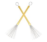 BESTonZON Spazzola Per Batteria in Metallo Spazzola Per Batteria Impugnatura Ergonomica Per Suonare Scopa Per Manico in Legno Accessorio Per