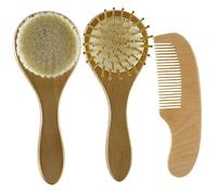 BESTonZON Spazzola Per Capelli in Fibra Morbida Per Ragazza Pettine Airbag Pettine in Legno Di Spazzole Per Cura Dei Capelli Dei Ragazza Confezione Regalo Per Shower