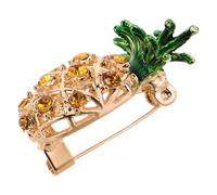 BESTonZON Spilla a Forma di Ananas Strass Spilla Creativa per Feste Tropicali Spille per Maglioni e Cappelli in Metallo Resistente Accessorio Moda Versatile per Donne e Regali