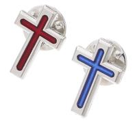 BESTonZON Spilla da Bavero e Facile da Attaccare Design Elegante Croce 2 Pezzi in Lega di Zinco per Comunione per Cerimonie Religiose e Feste