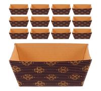 BESTonZON Stampi per Plumcake di Carta Resistenti al Calore, Mini Teglie Usa e Getta 80x40x40 Mm, Vassoi di Carta per Torte per Buffet e Dessert, Set da 25 Pezzi