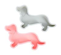 BESTonZON Stampo in Silicone Antiaderente da 2 Pezzi a Forma di Cane Bassotto, Grande Formato, Resistente al Calore, per Cioccolato, Biscotti e Caramelle, per Dolci Fatti in Casa e Regali