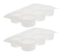 BESTonZON Stampo in Silicone per Budino e Torta 6 Cavità, Set da 2 Pezzi per Dolci Fai da Te, Resistente e Riutilizzabile, per Dessert, Cioccolato e Pasticceria Casalinga
