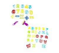 BESTonZON Stampo Manuale Creativo Per Argilla Colorata Kit Modelli in Argilla Colorata Fai Da Te Giocattoli in Per Ragazzo Ragazza Stampi Alfanumerici in Plastilina Educativo