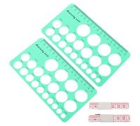 BESTonZON Strumento di Misurazione Flangia Capezzolo in Silicone Alimentare Verde Righello Portatile e Facile da Usare per Misurare la Dimensione della Coppa del Seno Stencil per Mamme