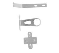 BESTonZON Supporto per Cestino Bici Supporto Fisso per Cestino Bici in Ferro Argento Kit con Viti Dadi e Piastre di Montaggio Montaggio Fai da Te su Strade Cittadine