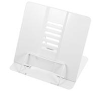 BESTonZON Supporto per Libro da Tavolo Regolabile in Metallo Bianco Leggio Multifunzionale Compatto per Lettura Studio e Spartiti per Studenti e Cucina