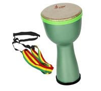 BESTonZON Tamburo africano da 8 pollici tamburo a mano portatile piccolo tamburo strumento musicale bambini percussioni bambini djembe strumento musicale per bambini addominali Green