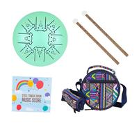 BESTonZON Tamburo Steel Pan Da Strumento Percussione Portatile in Lega Di Titanio Acciaio e Legno Per Batterie Tascabili e Appassionati Di Strumenti Musicali