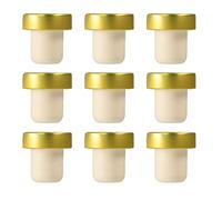 BESTonZON Tappi di Vino, Tappi di Vino 9Pcs, Tappo di Sughero a T, Tappo di Bottiglia di Vino Rosso Riutilizzabile, Tappo di Bottiglia della Presa di Tenuta, Oro