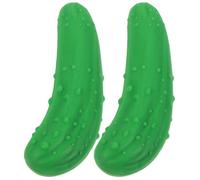 BESTONZON - Tappi per bottiglie di vino, in silicone, a forma di cetriolo, 2 pz, colore: verde