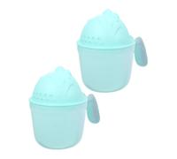 BESTonZON Tazza Di Risciacquo Per Ragazzo Ragazza Manico Ergonomico, Accessorio Per Bagnetto Ragazzo Ragazza, Vaschetta Per Shampoo Shower, Set 2 Pezzi Verde, Per Uso Quotidiano in Sicurezza