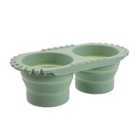 BESTonZON Tazza Portatile per Acquerello Pieghevole in Silicone con Doppio Secchio per Lavaggio Pennelli a Olio, Organizer Integrato per Pittura Acrilica, Secchio Lavapennelli Pieghevole