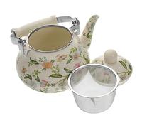 BESTonZON Teiera a Forma Di Smaltata Da 1.5 Litri Con Infusore E Manico Comodo Bollitore Vintage Per Tè E Caffè Accessori Per La Casa