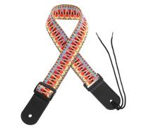 BESTonZON Tracolla per Ukulele Regolabile in Cotone e Pelle Vera, Cintura da Collo Stile Etnico Gancio per Ukulele, Accessorio Musicale Resistente e Comodo per Concerti e Uso Quotidiano